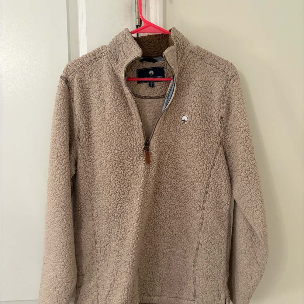 southern shirt Tan Quarter-Zip Sweater